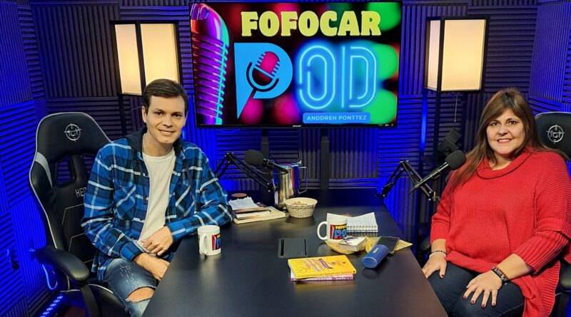 Anddreh Ponttez e Daniela Pires no Fofocar Pod(Divulgação)