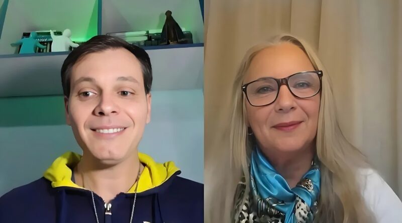 O jornalista Anddreh Ponttez e a paranormal Tania Macedo