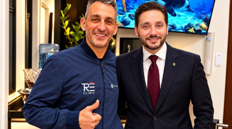 Cirurgião-dentista Dr. Nefton Abrão, especialista em Reabilitação Oral e Envelhecimento Precoce da Arcada Dentária, recebeu em sua clínica o renomado, o Prof.Dr.e Procurador Federal Thiago de Moraes